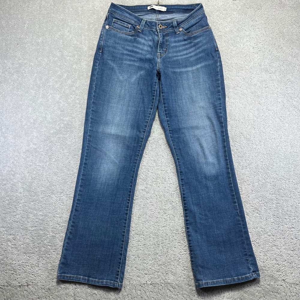 Levis 529 Jeans‎ Womens 8 Curvy Bootcut Blue Medium Wash Denim Stretch Mid Rise
